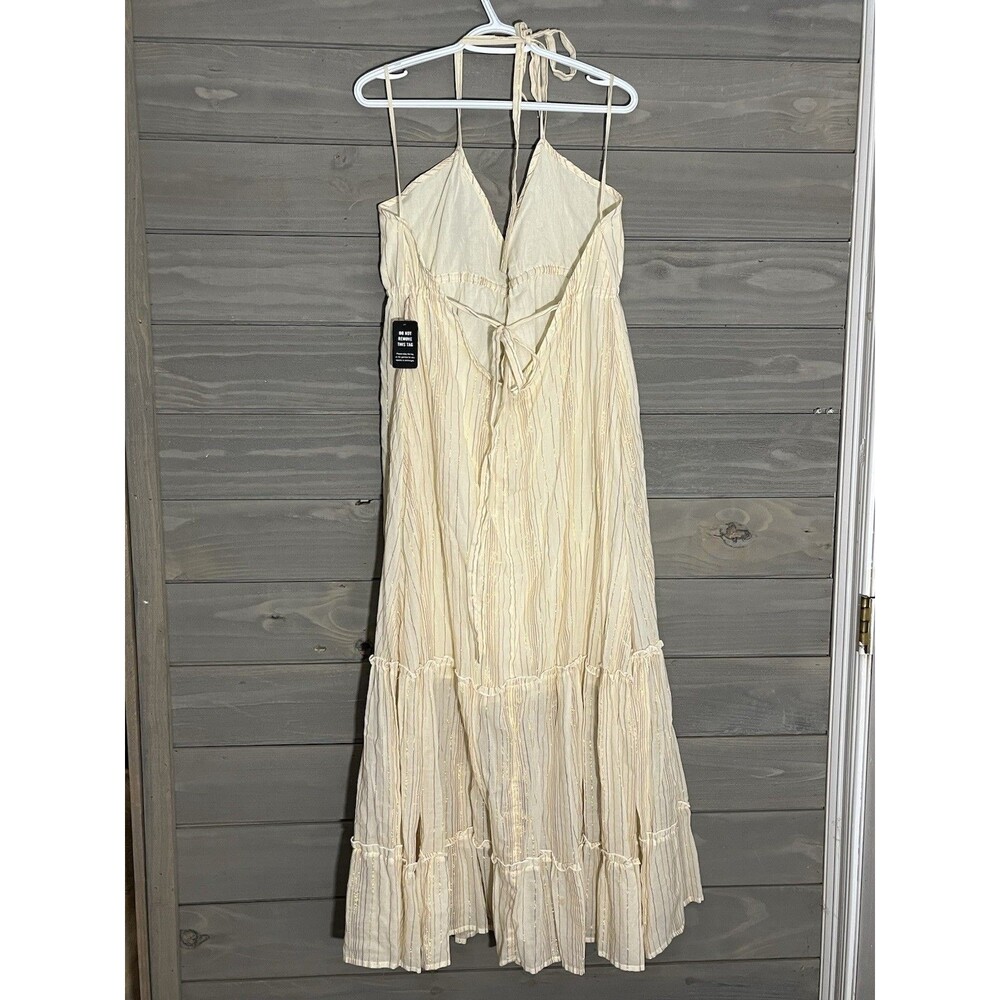 Express NWT Sundress XL Spaghetti Straps Maxi Dress Beach Cottagecore Coastal - Picture 7 of 10